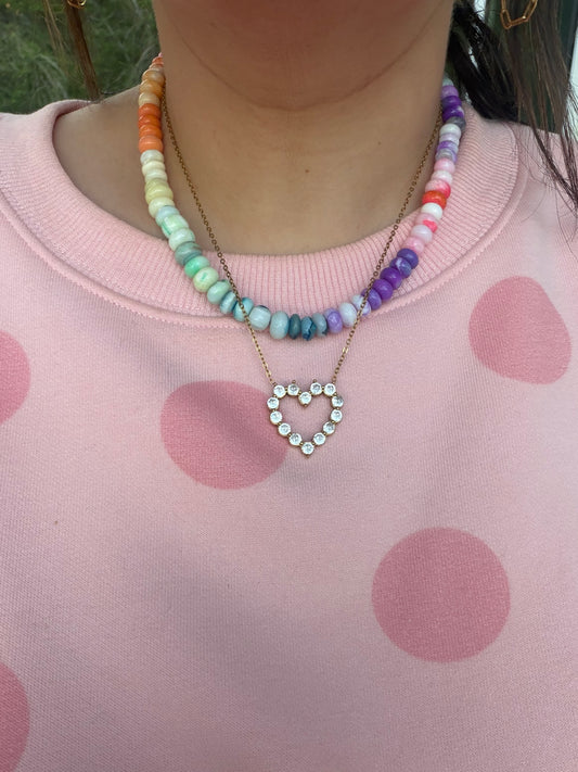 Chan Sutt Diamond Heart Necklace