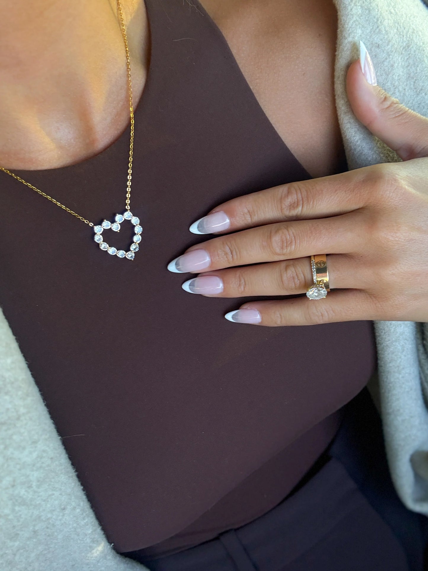 Chan Sutt Diamond Heart Necklace