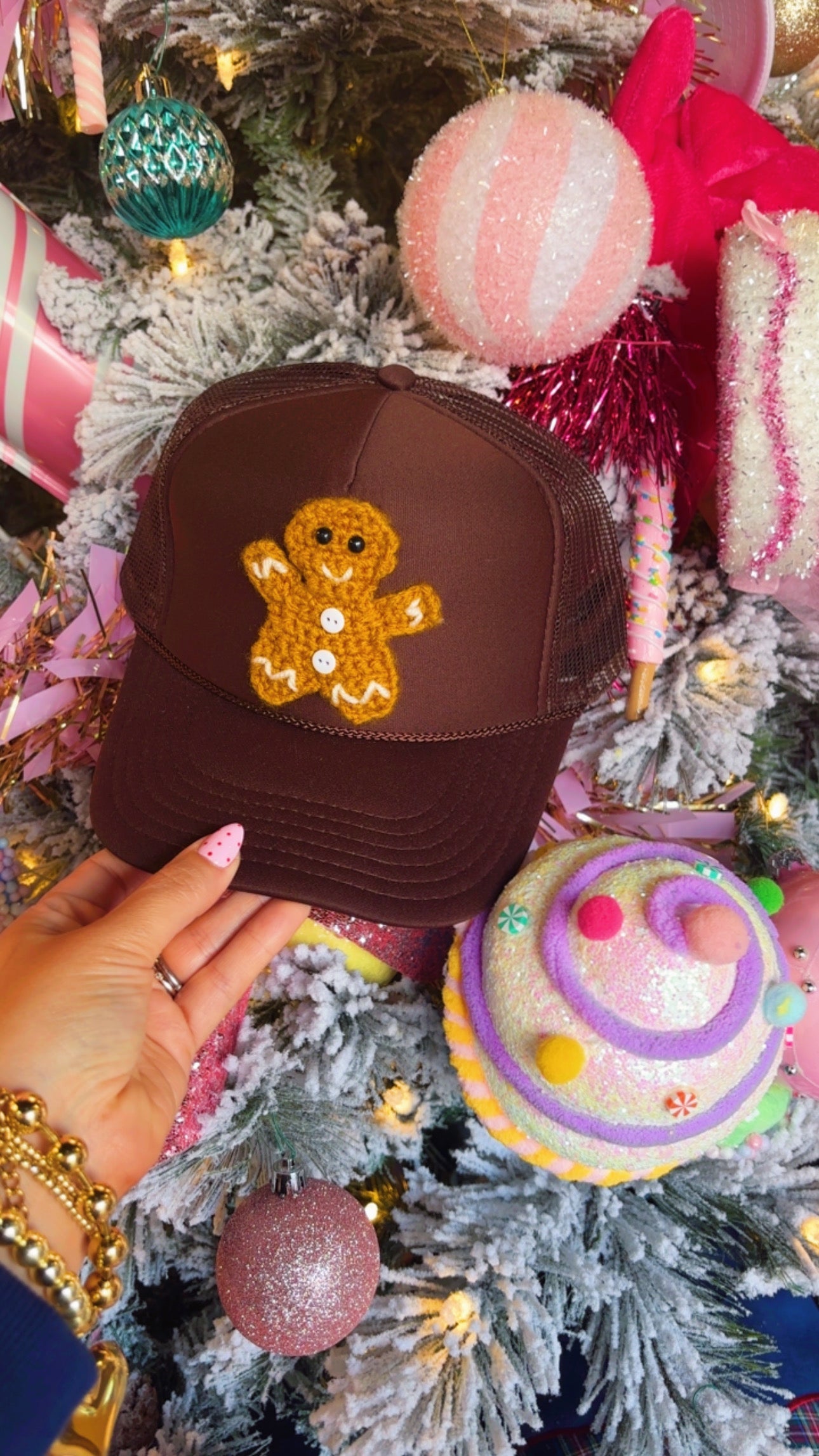 Gingerbread Trucker Hat