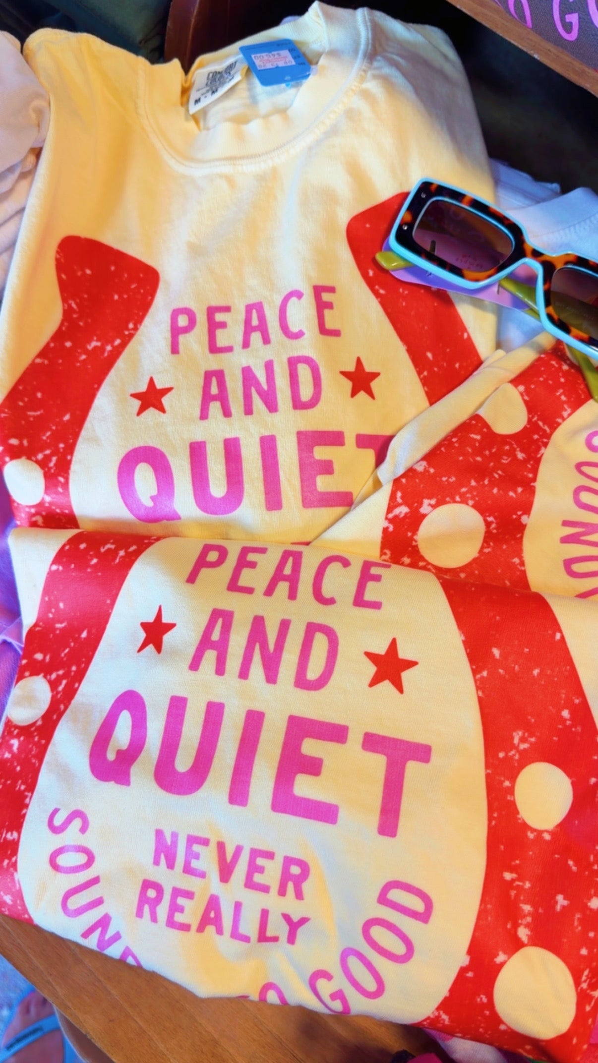 Peace & Quiet Yellow Tshirt
