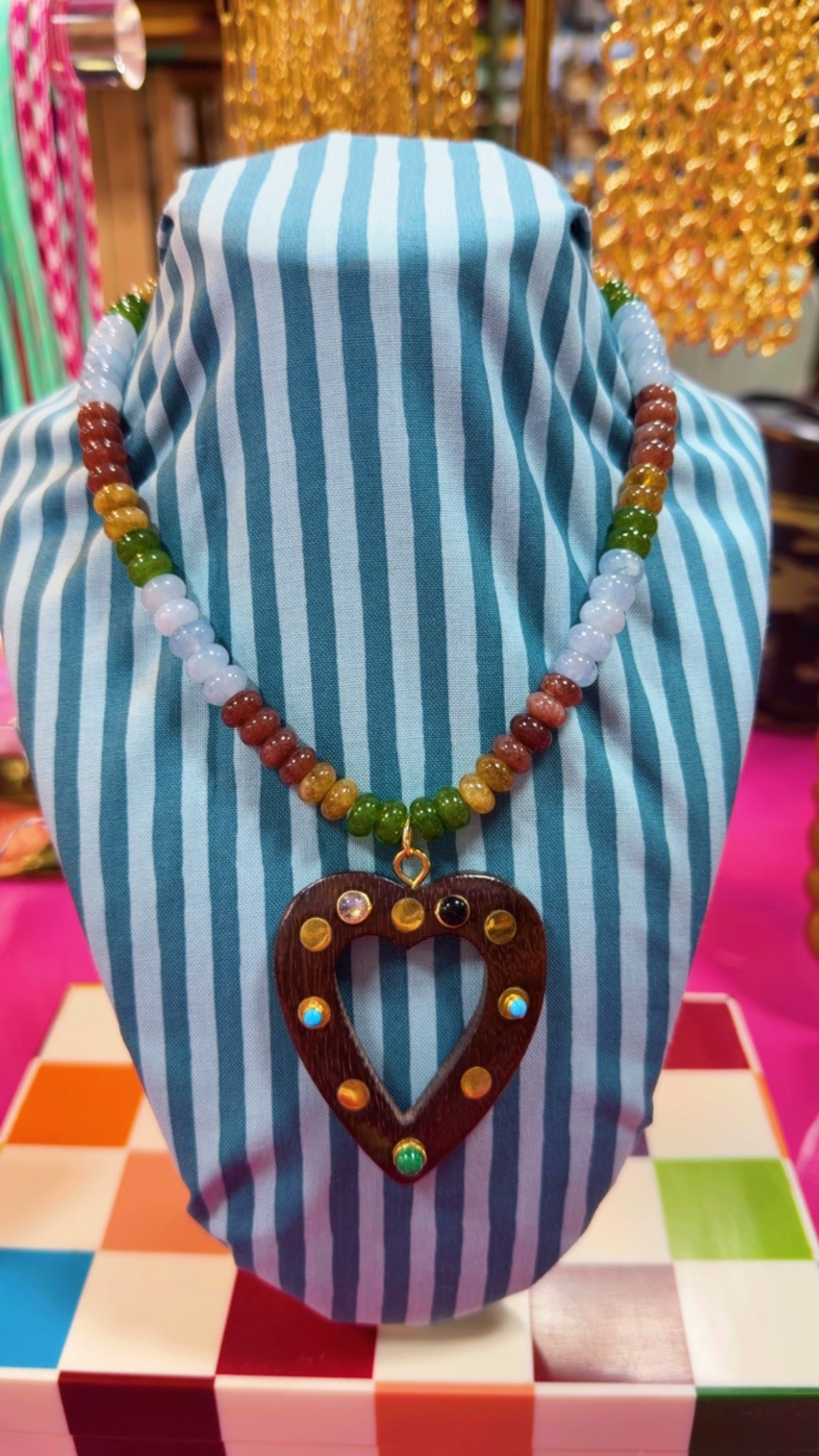 Moore Jewlz Ocean Wave Heart Beaded Necklace