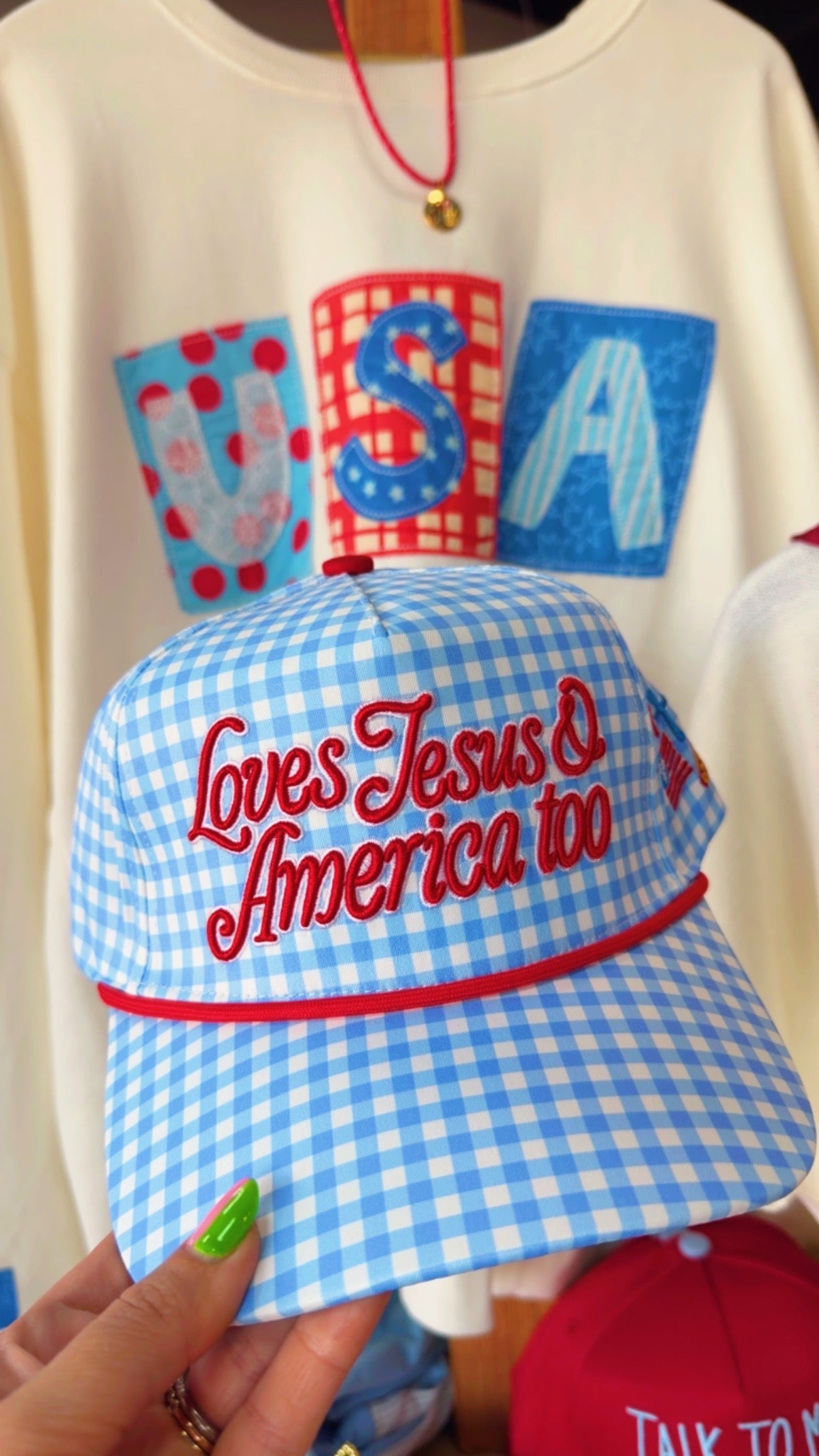 Loves Jesus & America Too Trucker Hat
