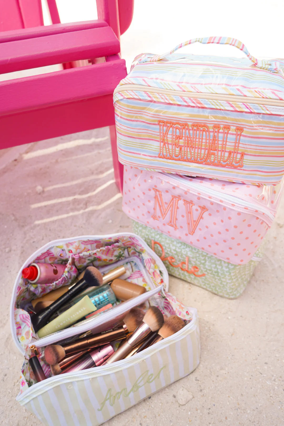 Stripe Make Up Travel Bag