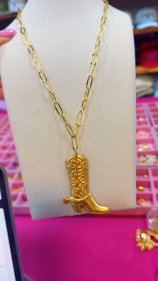 Moore Jewlz Charm Necklace-Boot Edition