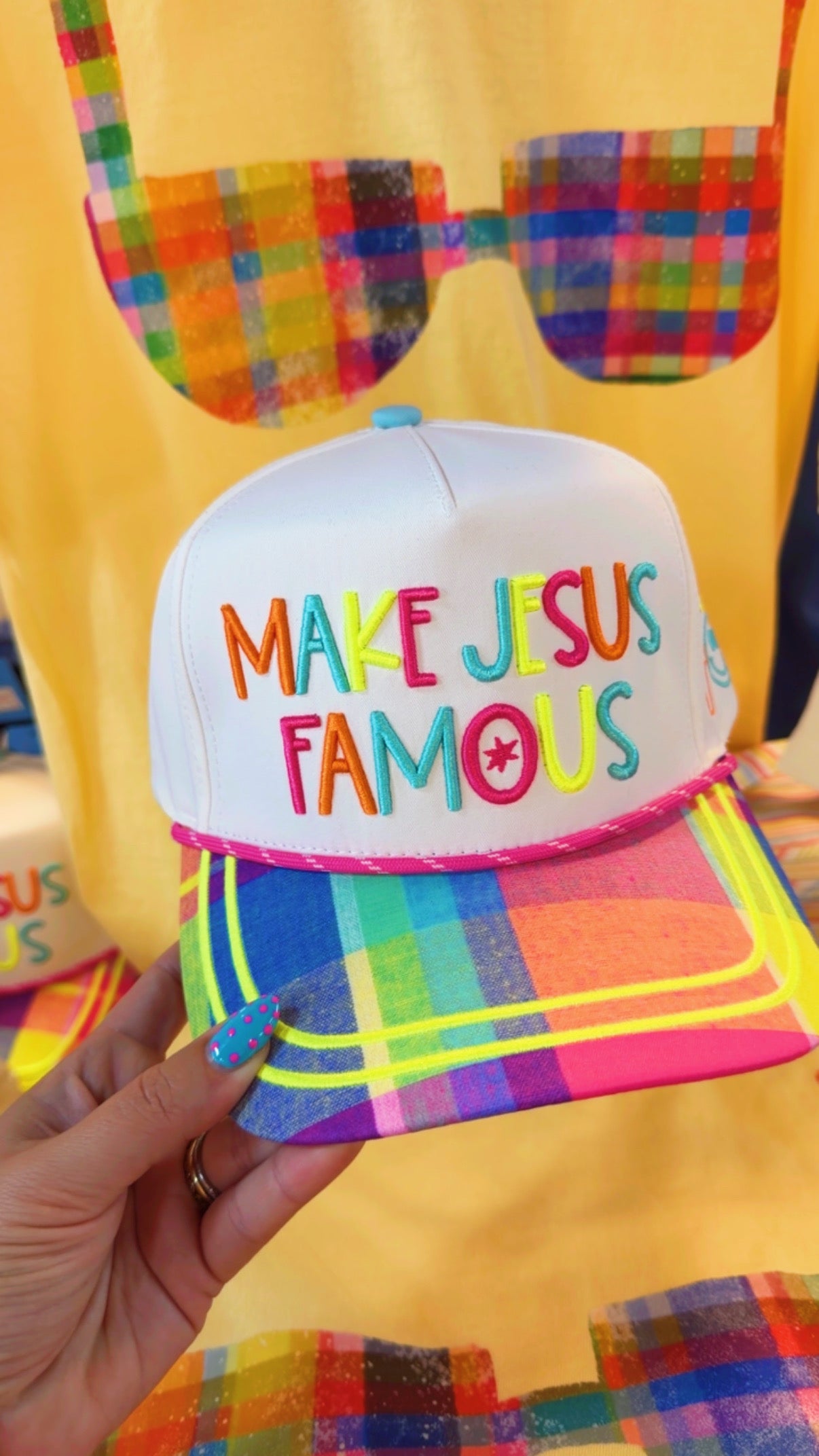 Make Jesus Famous Trucker Hat🌈😍