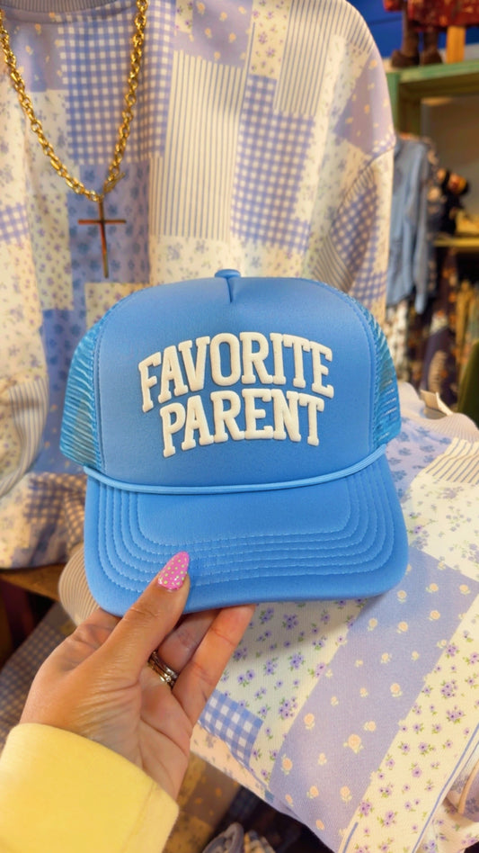 Favorite Parent Trucker Hat-Blue