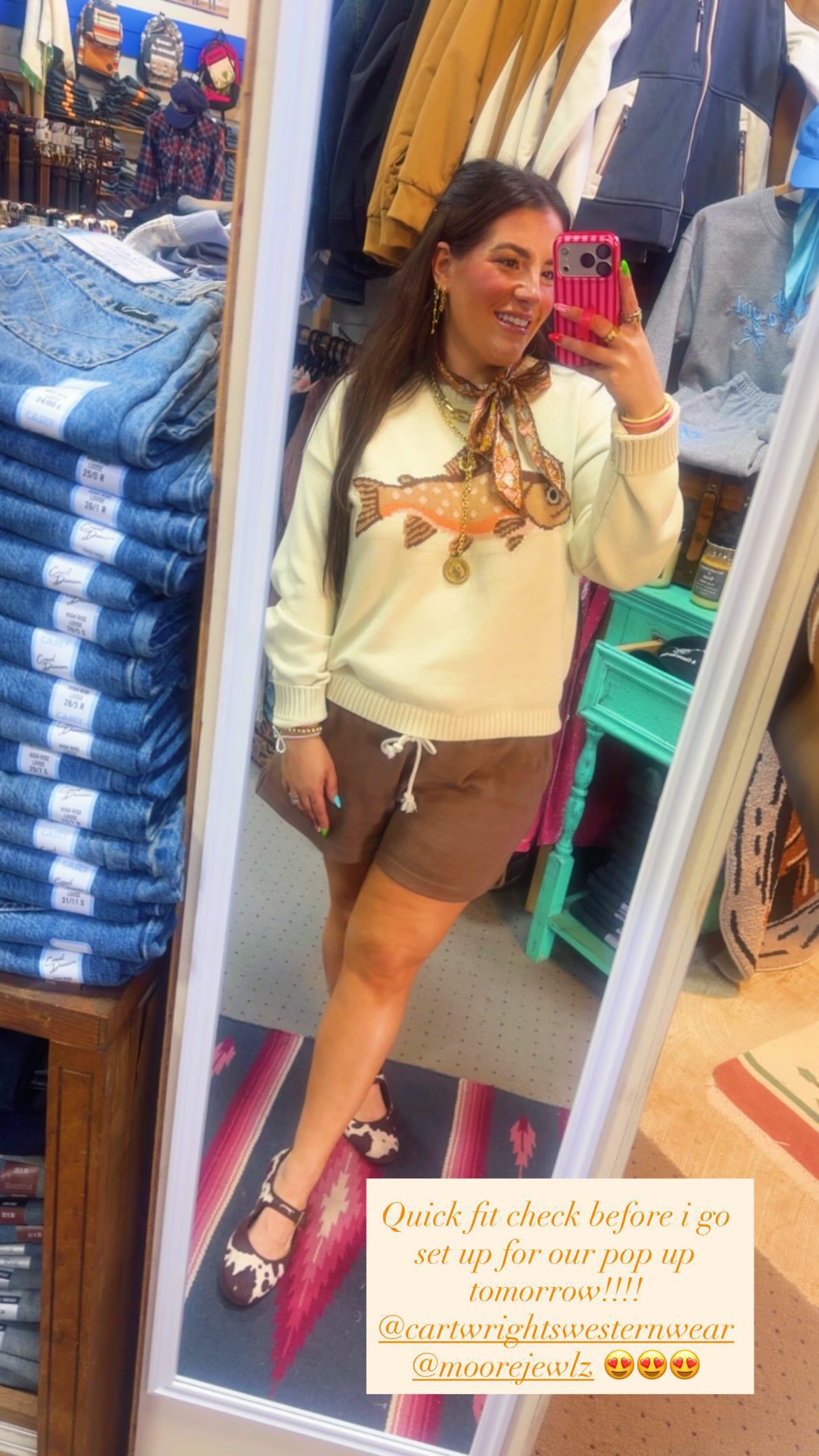 Cream Fish Sweater