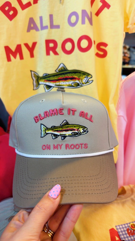 Blame It All On My Roots Trucker Hat🐟🐠🎣