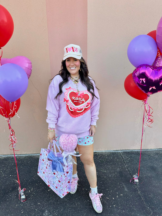XOXO Pink Crewneck