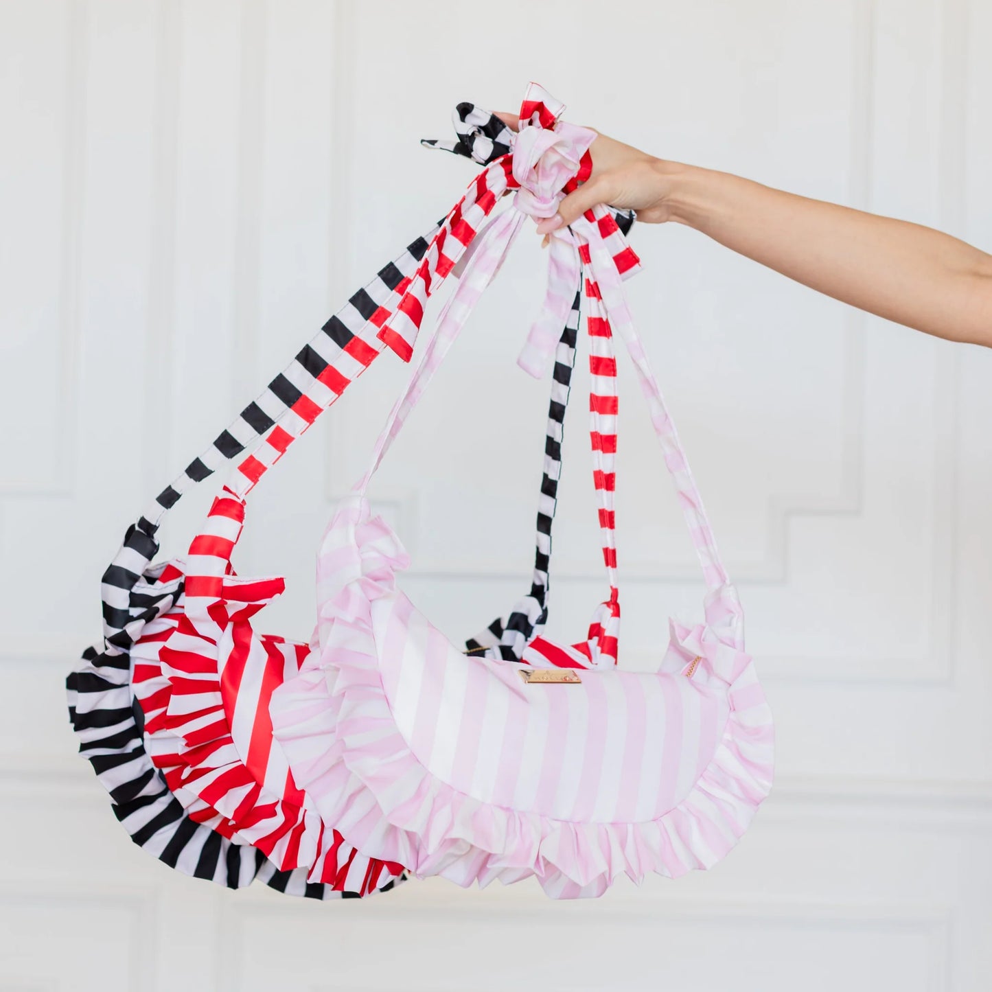 Hollis Stripe Ruffled Bum Bag
