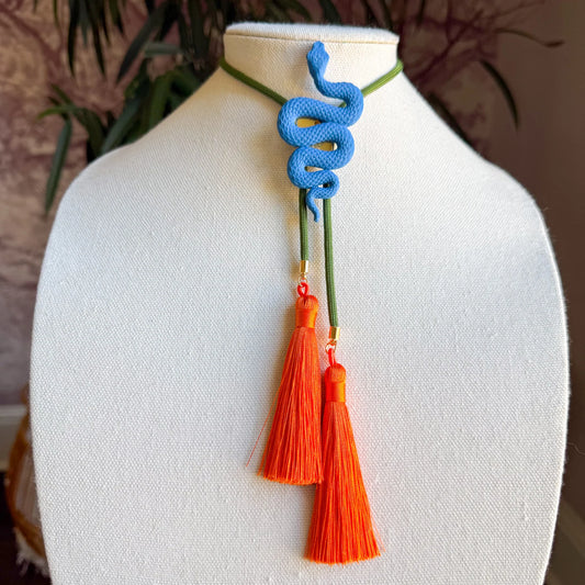 Royal Blue Snake Bolo