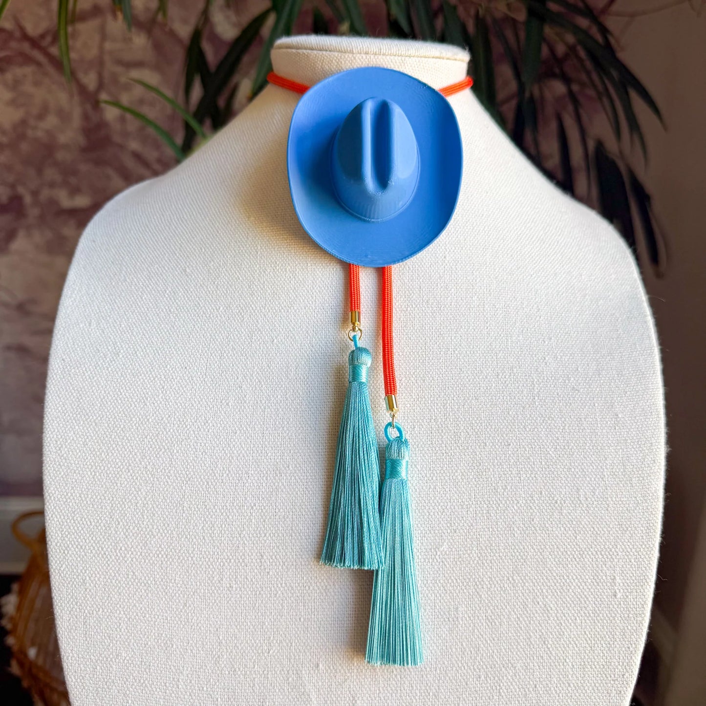 Royal Blue Cowboy Hat Bolo