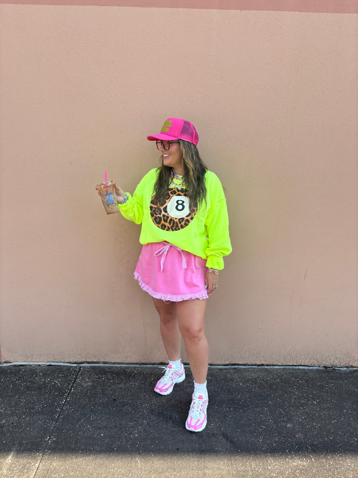 8 Ball Leopard/Neon Sweatshirt