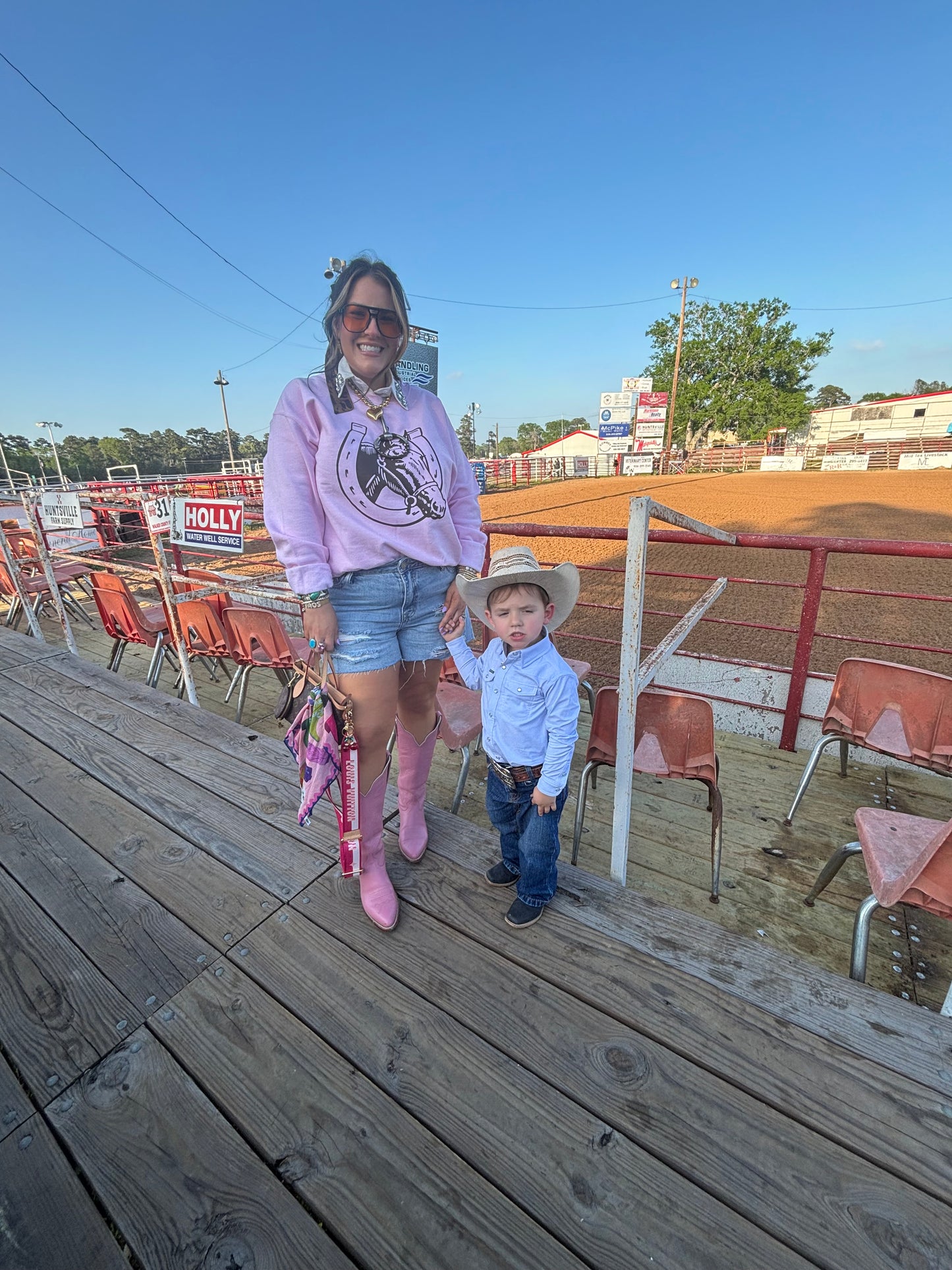 Pink Horse Girl Sweatshirt