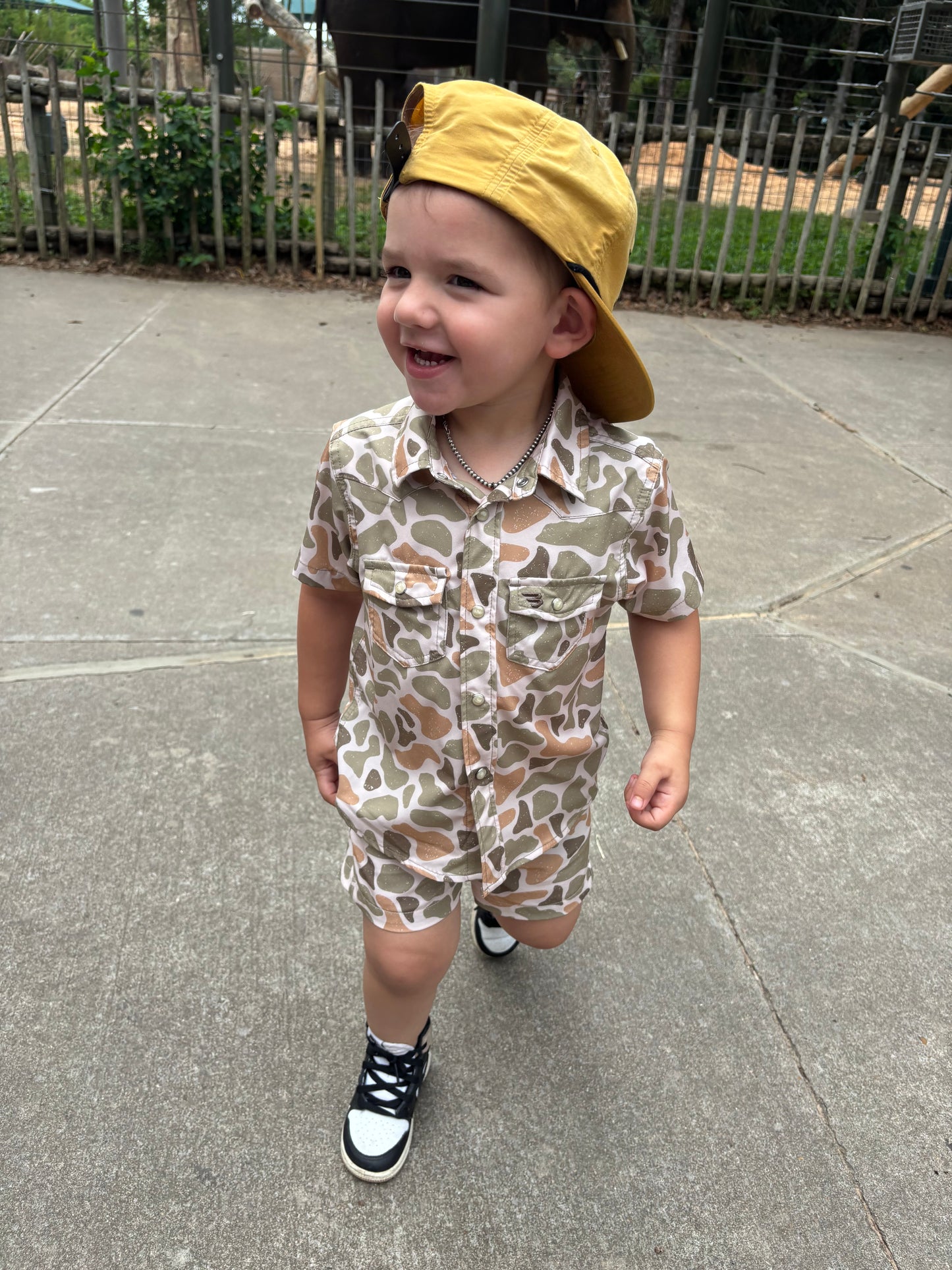 Burlebo Camo Pearl Snap KIDS shirt