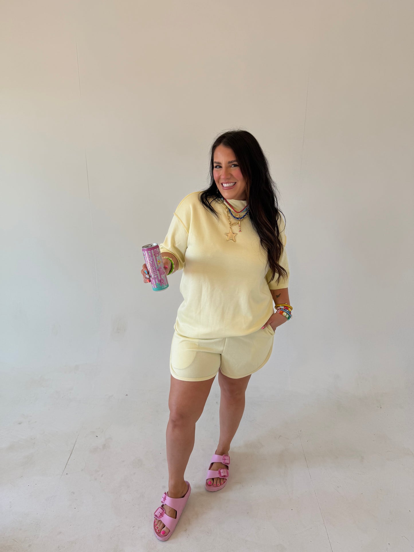 Yellow Mockneck Set