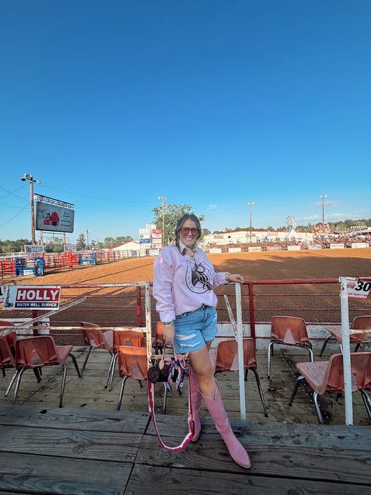 Pink Horse Girl Sweatshirt