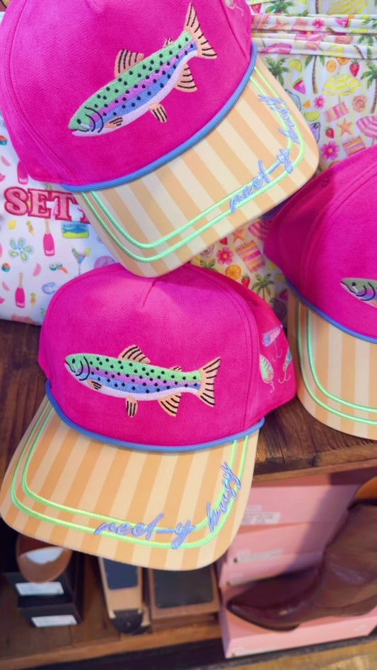 Reel-y Busy Pink Trucker Hat